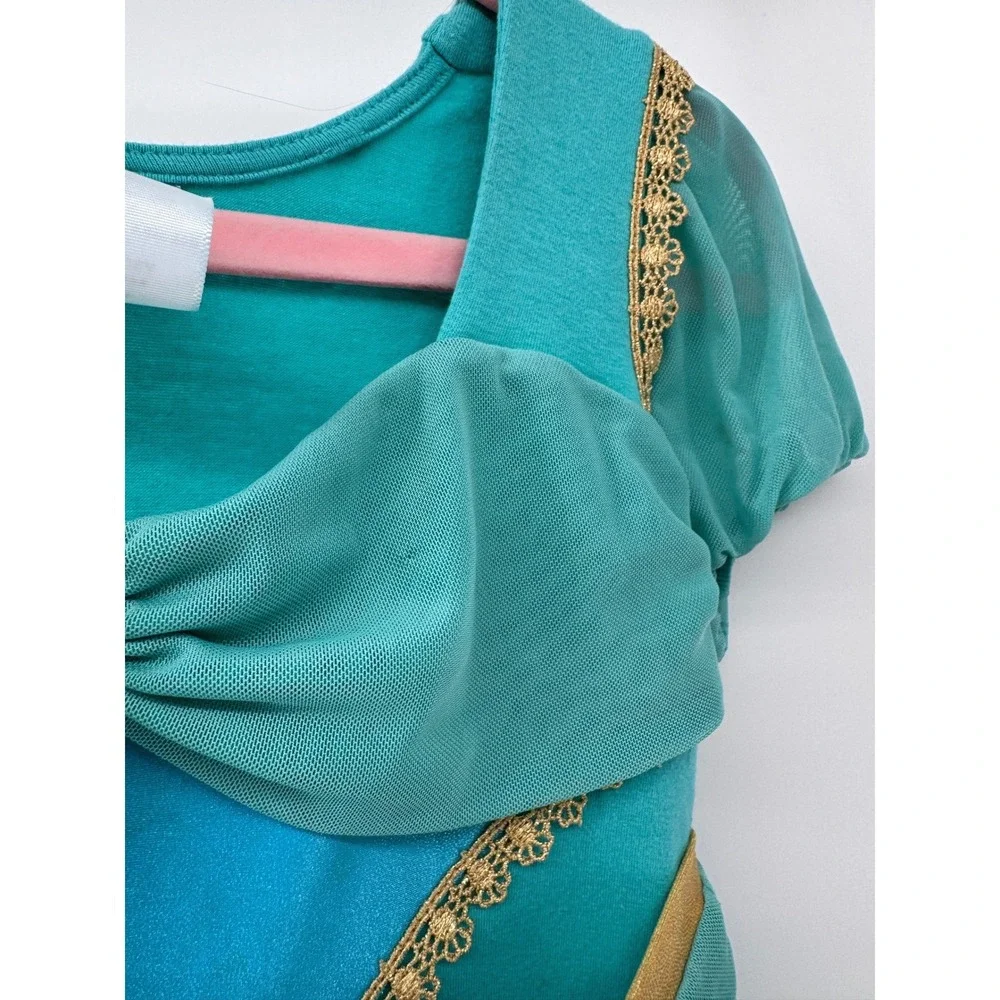 Pleiades Jasmine Costume Dress Kids 7 8 Teal Princess Play Dress Up